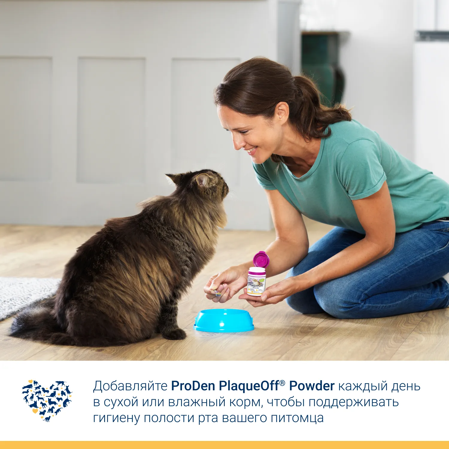 ProDen PlaqueOff средство для профилактики зубного камня у кошек 40 г