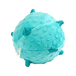 Сенсорный плюшевый мяч Playology PUPPY SENSORY BALL 15 см для щенков средних и крупных пород 8-16 недель с ароматом арахиса, цвет голубой СКИДКА 50%