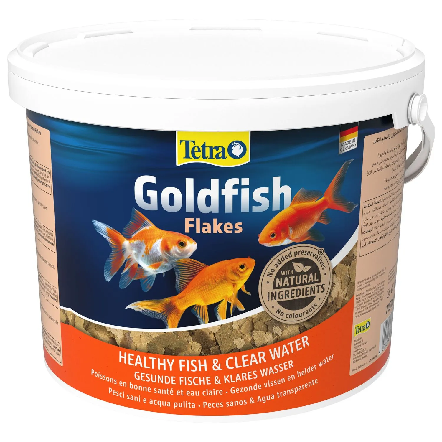 TetraGoldfish корм в хлопьях для всех видов золотых рыбок 10 л (ведро)