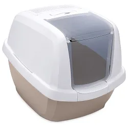 IMAC био-туалет для кошек MADDY 62х47,5х47,5h см, белый/бежевый IMAC био-туалет для кошек MADDY 62х47,5х47,5h см, белый/бежевый