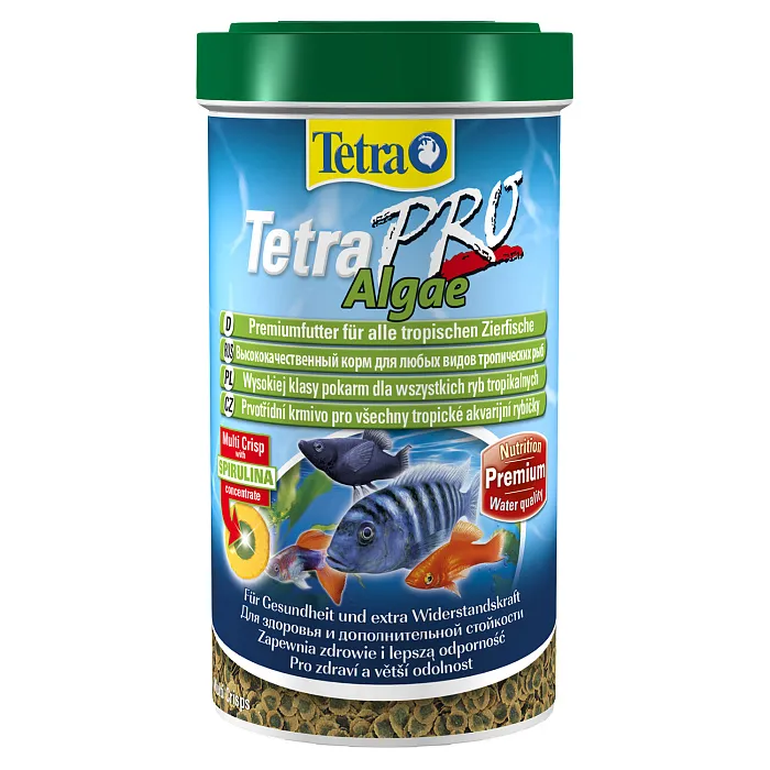 TetraPro Algae Crisps раст.корм для всех видов рыб в чипсах 500 мл