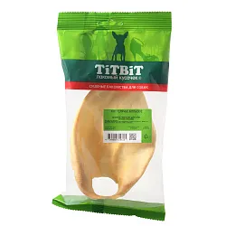 Лакомство TiTBiT Ухо телячье большое для собак 27 г Лакомство TiTBiT Ухо телячье большое для собак 27 г