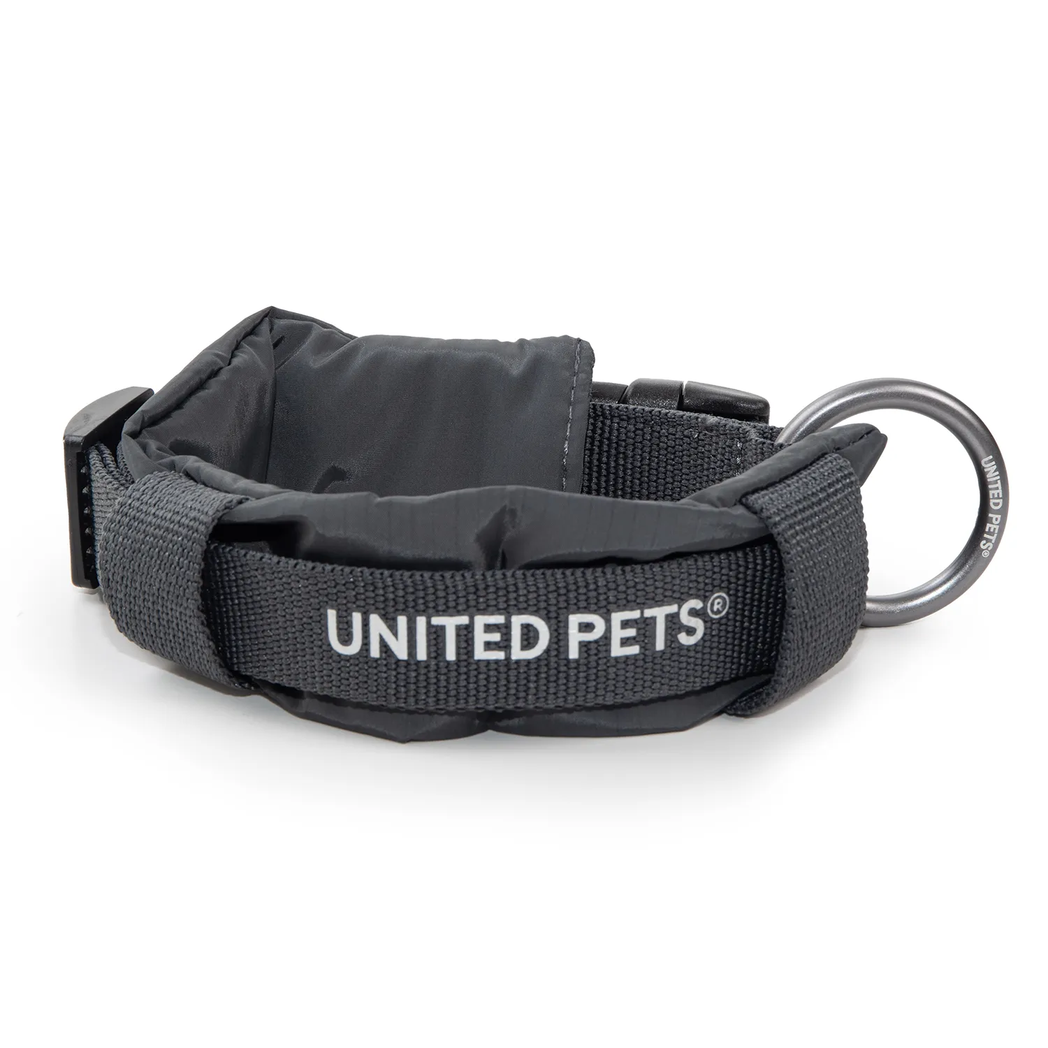Ошейник United Pets с мягкой подкладкой для собак Citylife S 15 x 30-40 см черный