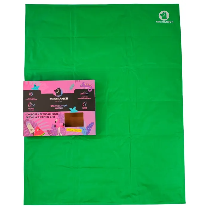 Коврик охлаждающий Mr.Kranch для собак и кошек 70х90 см зеленый