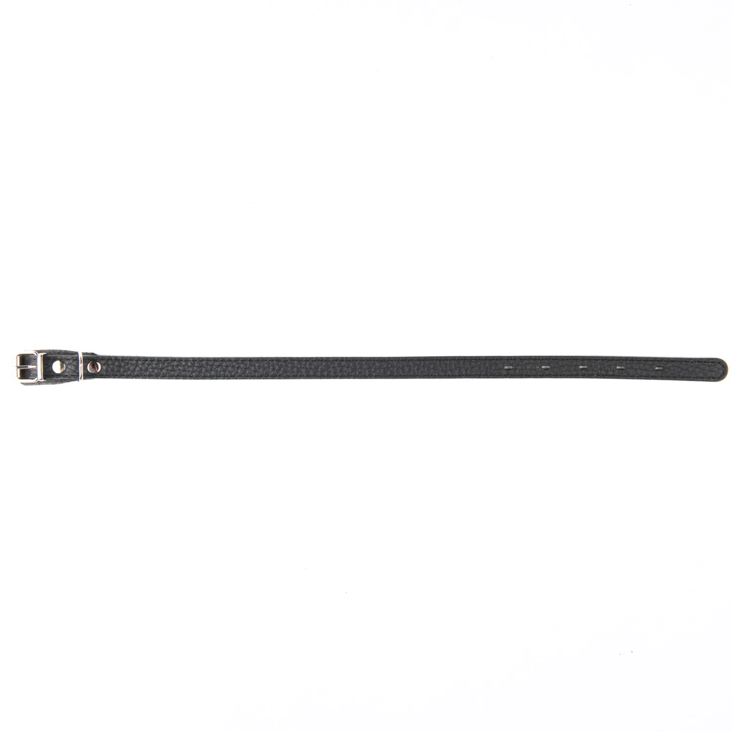 Ошейник Mr.Kranch для собак из натуральной кожи прямой 48-60см чёрный СКИДКА 50%