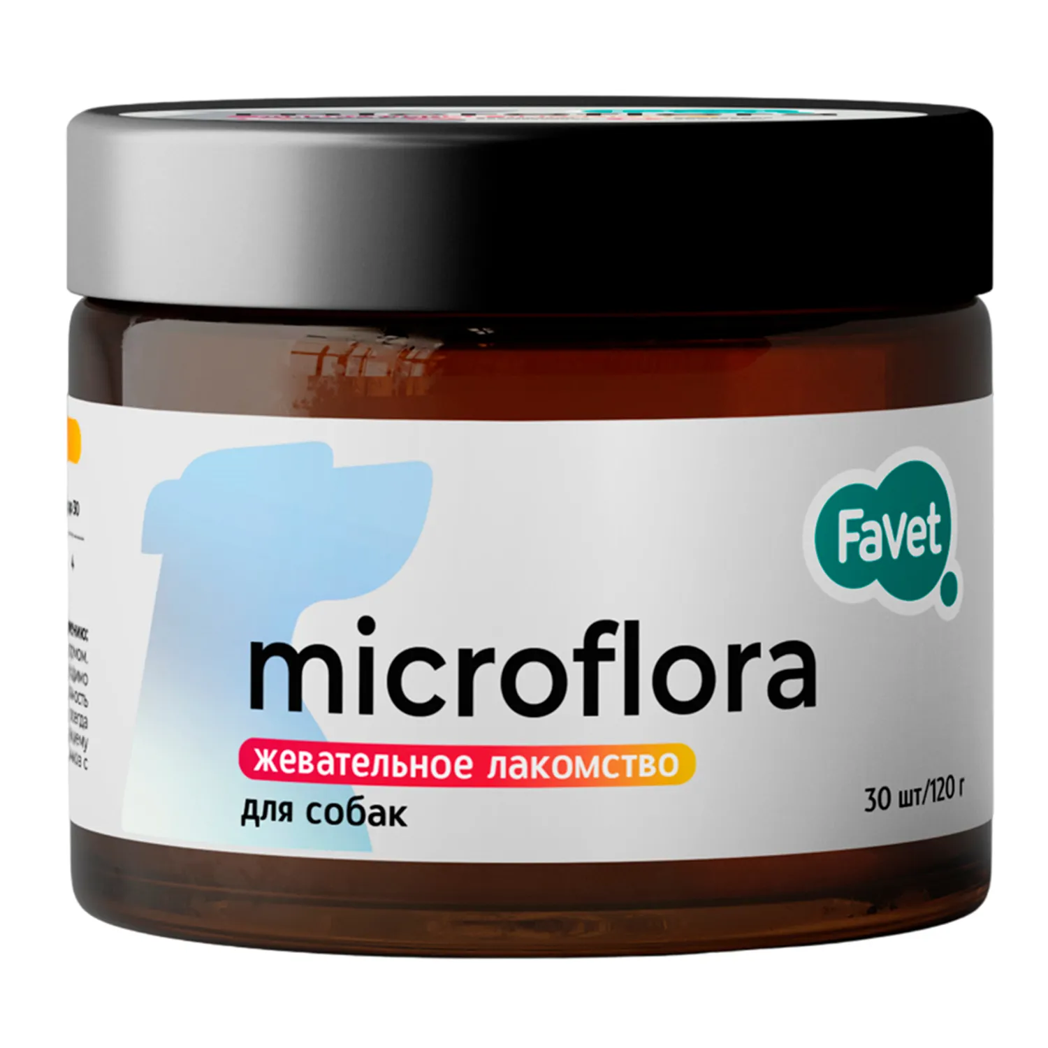 Favet Функциональное лакомство SuperFlora Soft Chews для пищеварительной системы для собак, 120г
