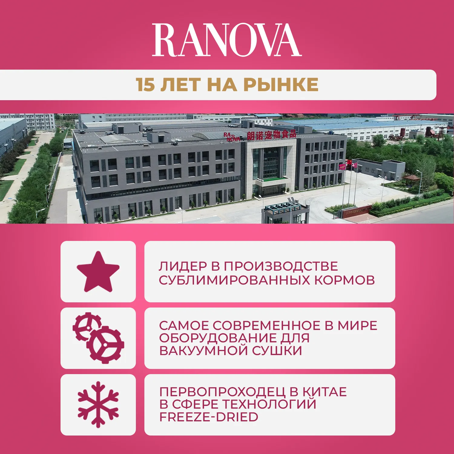 Полнорационный сухой (сублимированный) корм Ranova CN для котят с курицей, 6 г