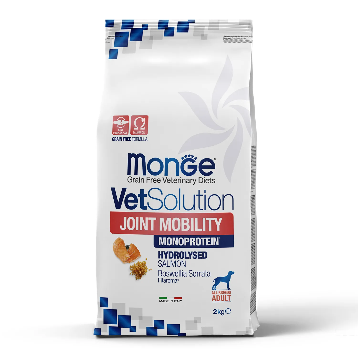Диетический корм Monge VetSolution Dog Joint Mobility Джоинт Мобилити для собак и щенков при заболеваниях суставов 2 кг