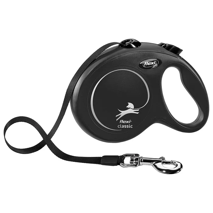 flexi рулетка New Classic L (до 50 кг) лента 5 м черная