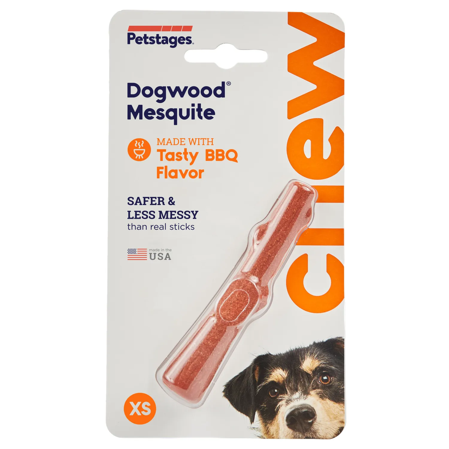 Petstages игрушка для собак Mesquite Dogwood с ароматом барбекю 10 см очень маленькая