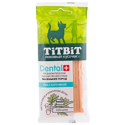Лакомство TiTBiT Dental+ Снек для собак мелких пород с бараниной 50 г