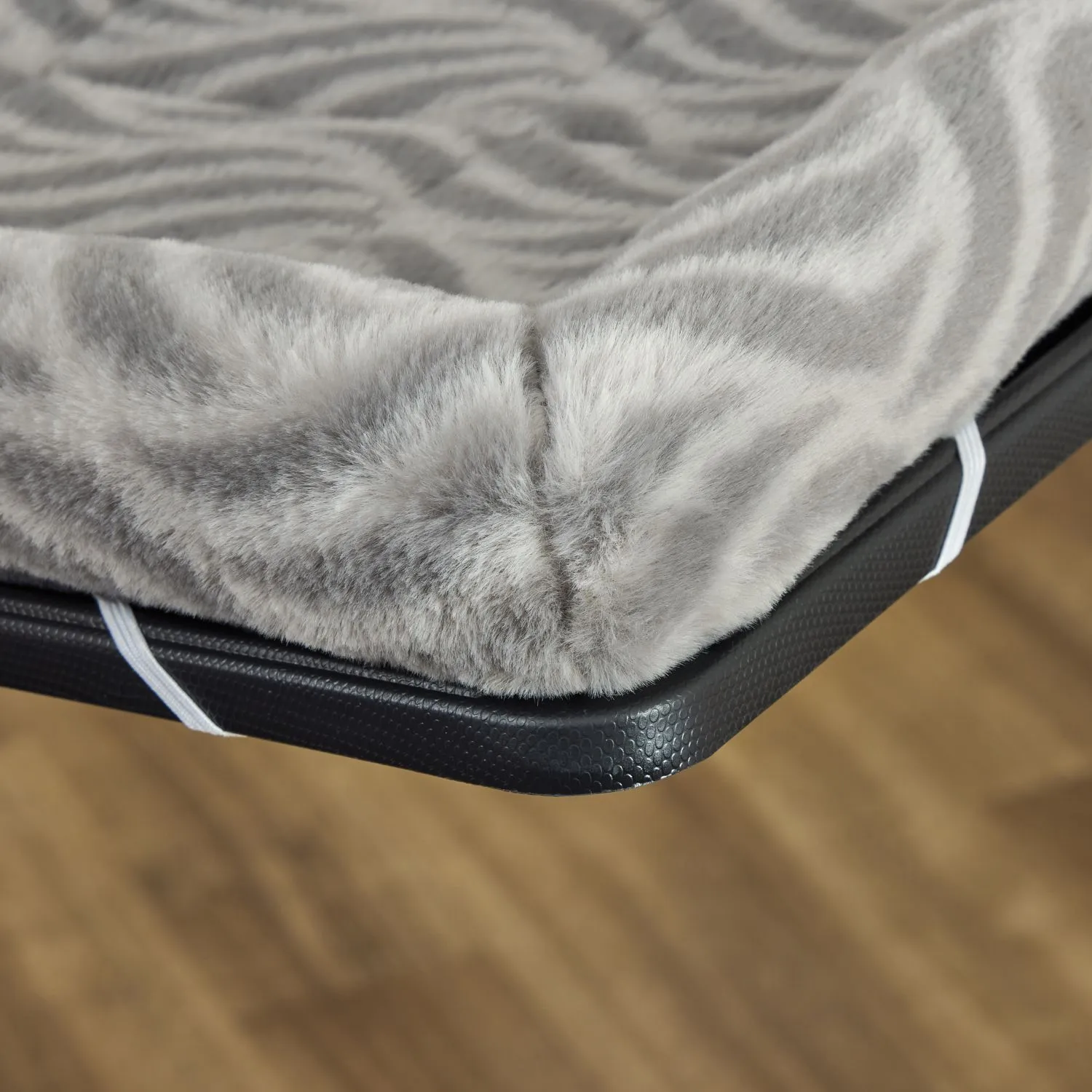 Лежанка MidWest Deluxe Wave Bed для собак и кошек меховая 51х31,5х6,5 см, серая СКИДКА 20%