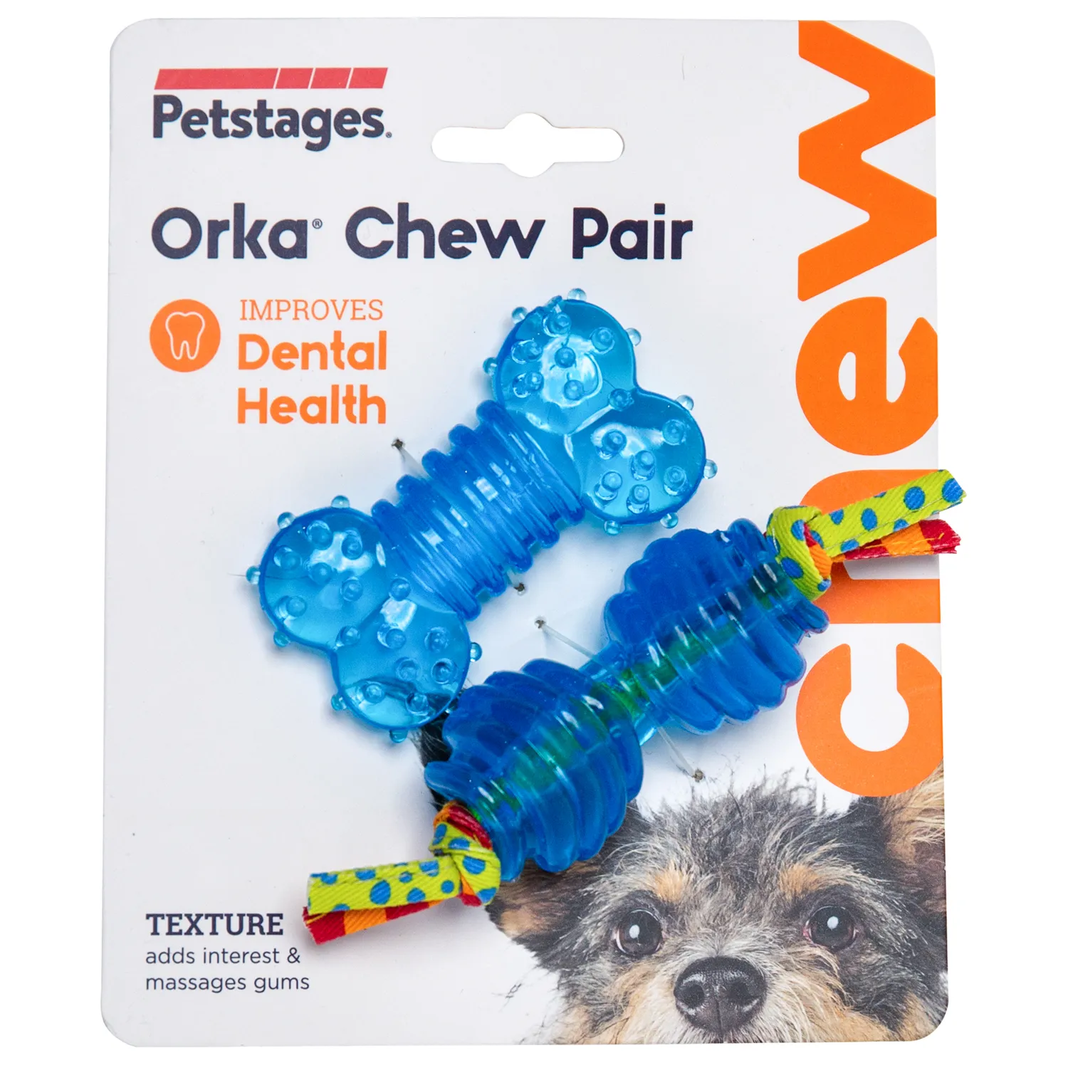 Petstages набор из двух игрушек для собак мелких пород "ОРКА косточка + гантеля" 7 см ультра-мини