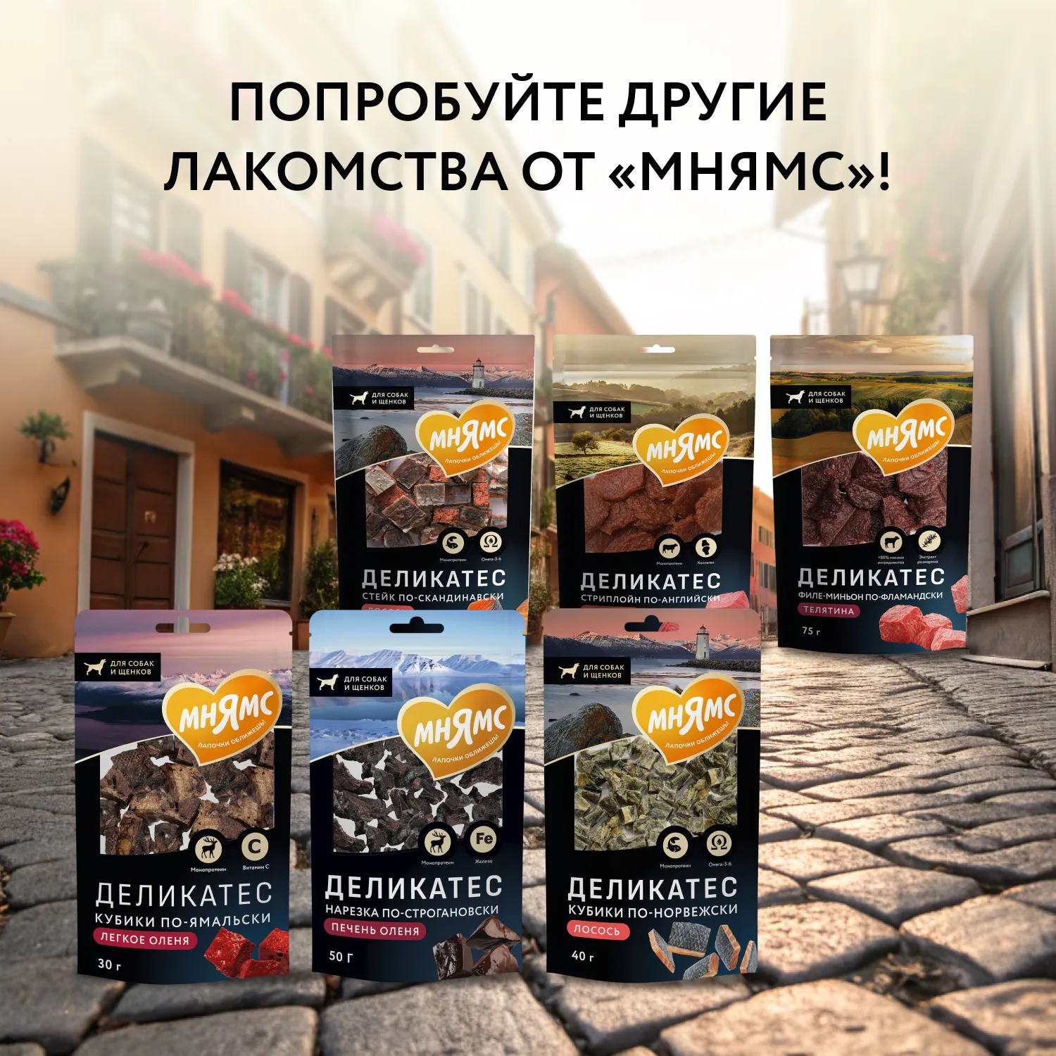 Лакомство Мнямс Деликатес Пармская косточка для собак размер L 45 г