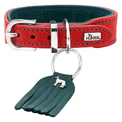 Hunter ошейник для собак Lucca Petit 32/3 (24-28 см) кожа, красный СКИДКА 50%