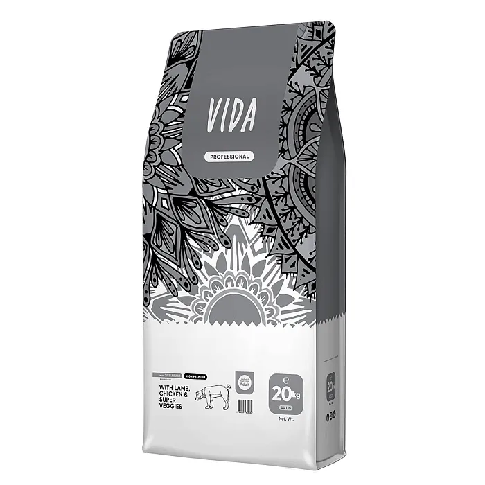 Сухой корм VIDA PROFESSIONAL HIGH PREMIUM для взрослых собак средних и крупных пород из ягненка и курицы с овощами 20 кг