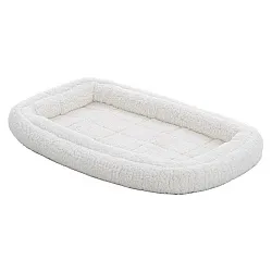 Лежанка MidWest Double Bolster для собак и кошек флисовая с двойным бортом 44х29 см, белая СКИДКА 40% Лежанка MidWest Double Bolster для собак и кошек флисовая с двойным бортом 44х29 см, белая СКИДКА 40%