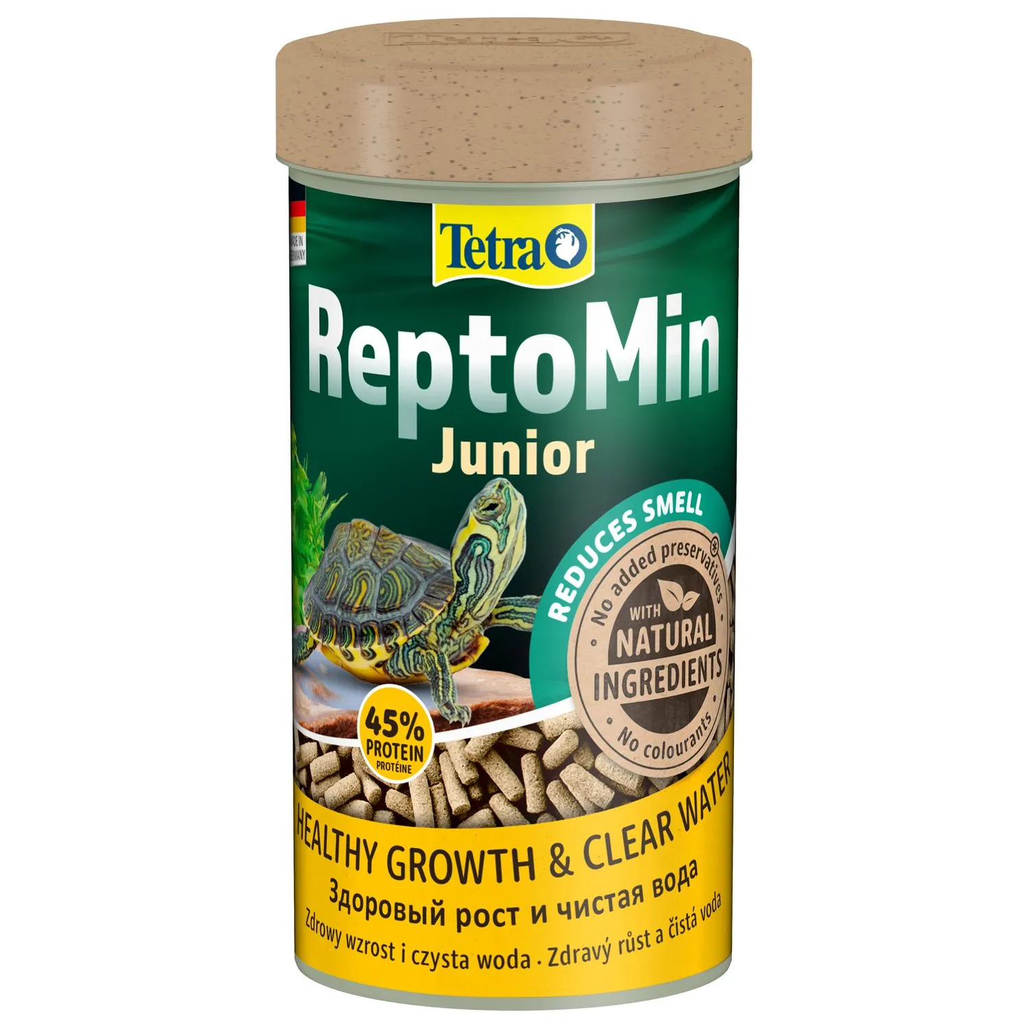 Корм Tetra ReptoMin Junior для молодых водных черепах в виде палочек 250 мл