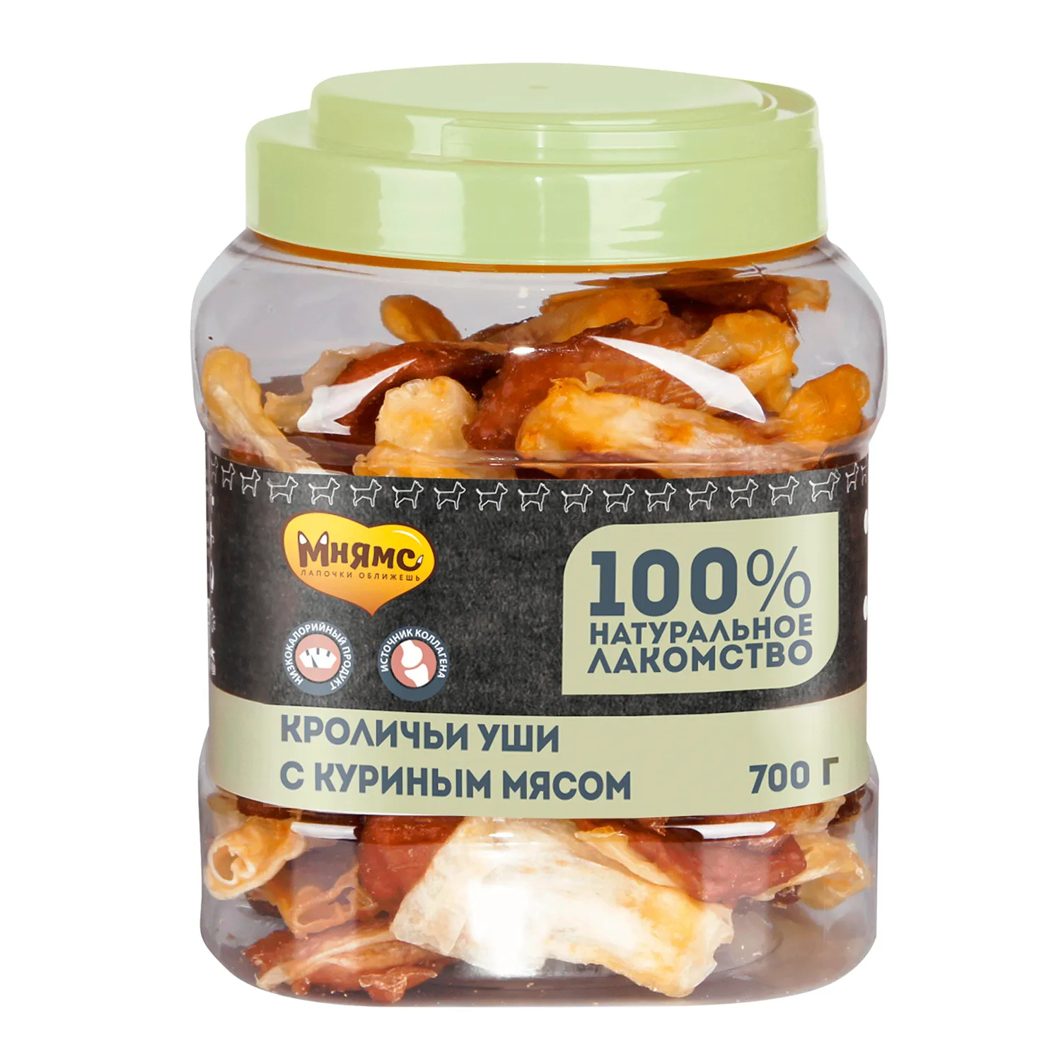 Лакомство Мнямс На каждый день для собак Кроличьи уши с куриным мясом 700 г