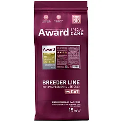 Сухой корм AWARD SPECIAL CARE Sensitive Digestion для взрослых кошек с чувствительным пищеварением со свежим мясом утки 15кг