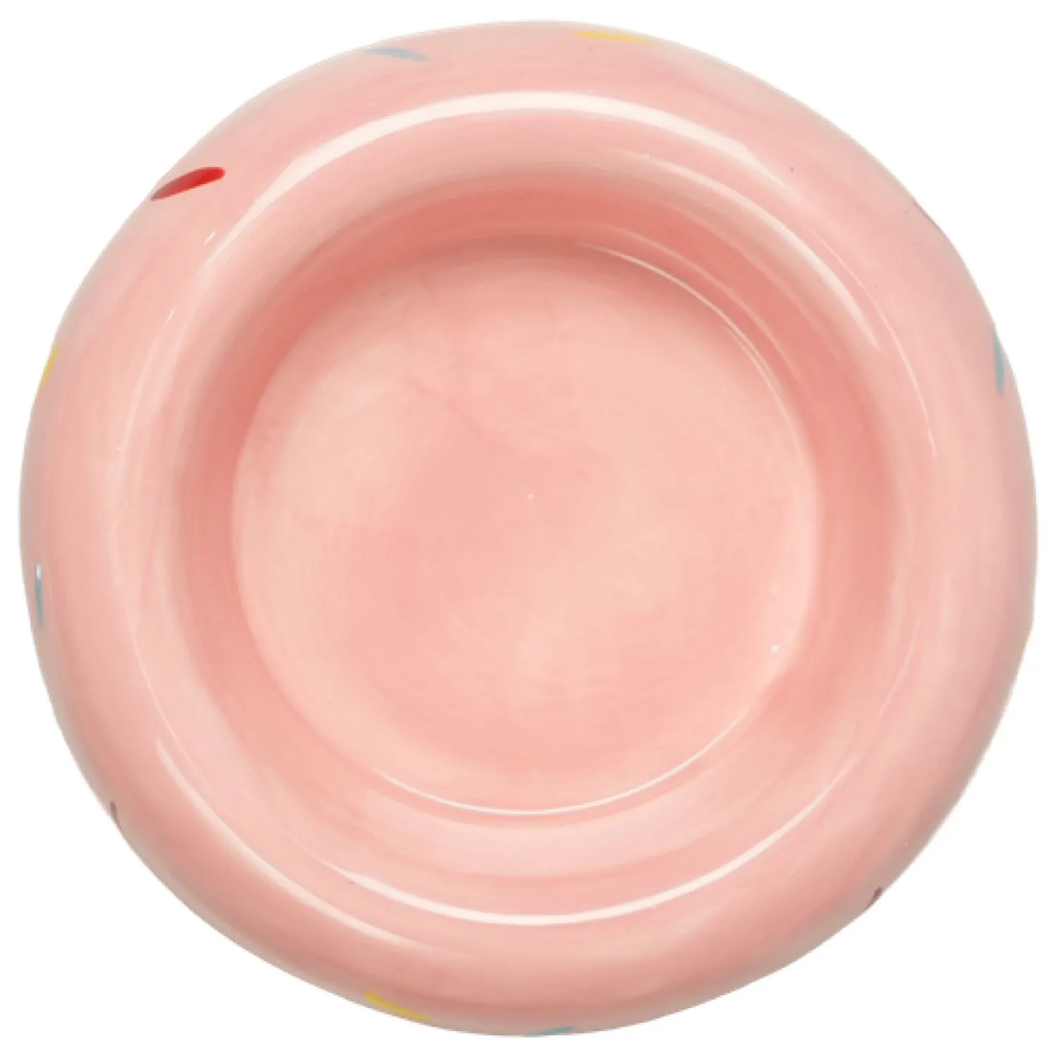 Миска Mr.Kranch Bamboo Пончик керамическая розовая на бамбуковой подставке 250 мл