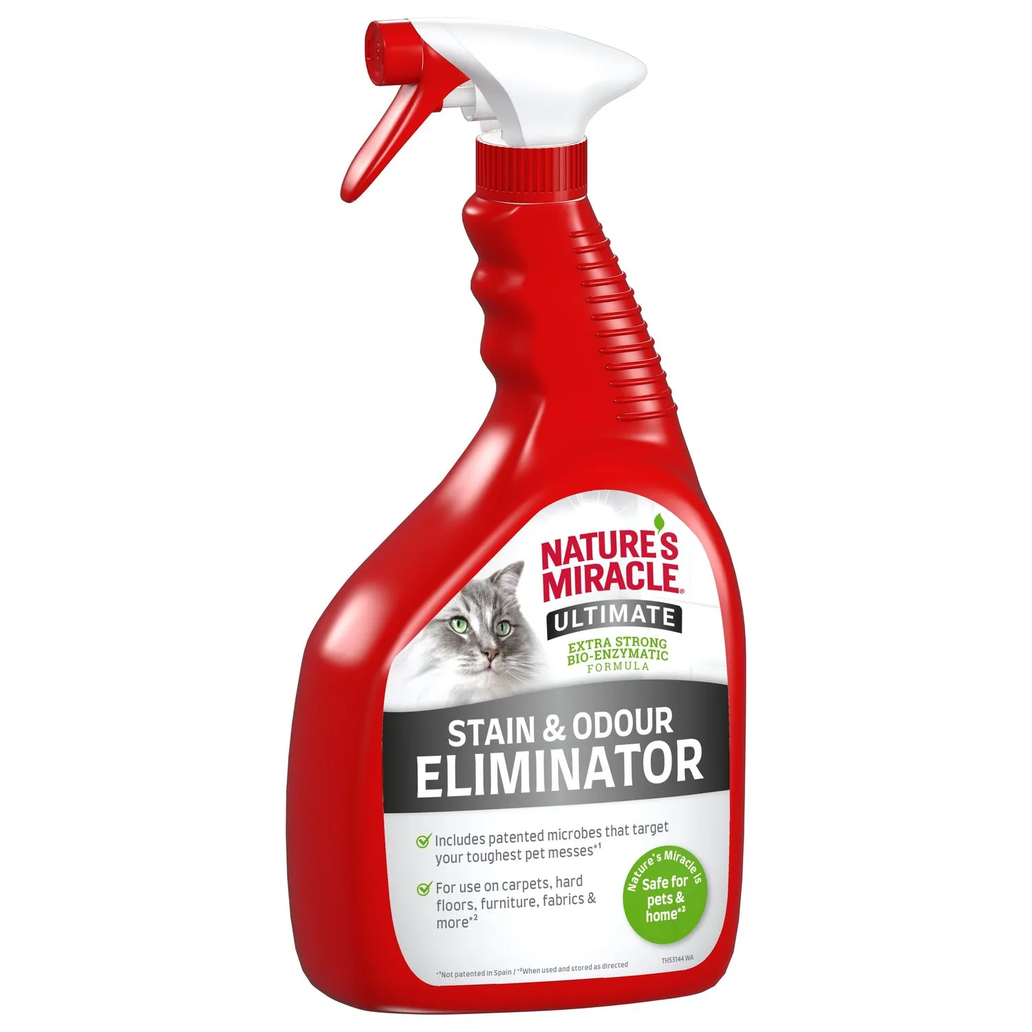 Уничтожитель пятен и запахов Nature's Miracle для кошек c максимальным эффектом, спрей 946 мл