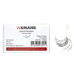 KRUUSE набор колющих хирургических игл 28 мм (3/8) 10 шт. KRUUSE набор колющих хирургических игл 28 мм (3/8) 10 шт.