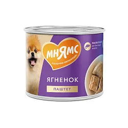 Влажный корм Мнямс На каждый день Паштет из ягненка для собак «КРАСИВАЯ ШЕРСТЬ» 200 г