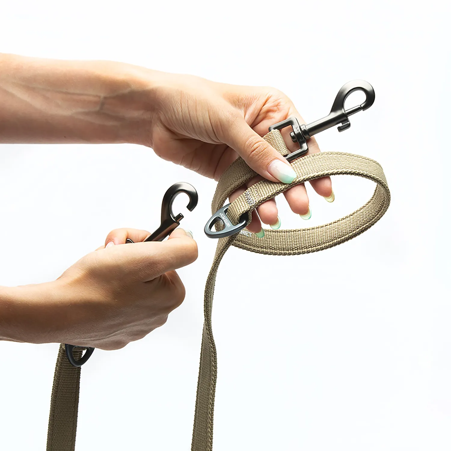 Поводок-перестежка United Pets для собак Citylife 2 х 200 см бежевый