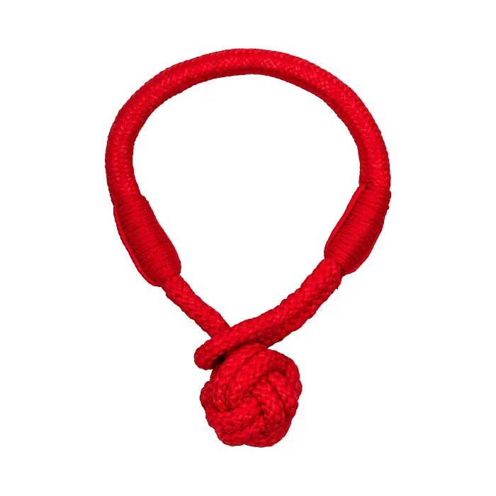 Playology жевательный канат TOUGH TUG KNOT для щенков 4-8 месяцев с ароматом говядины, цвет красный СКИДКА 50%