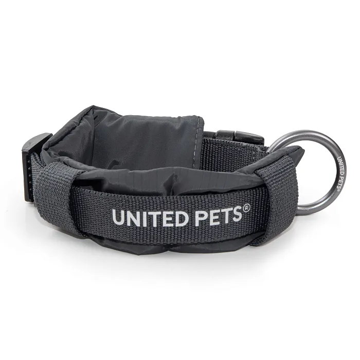 Ошейник United Pets с мягкой подкладкой для собак Citylife M 20 x 35-50 см черный