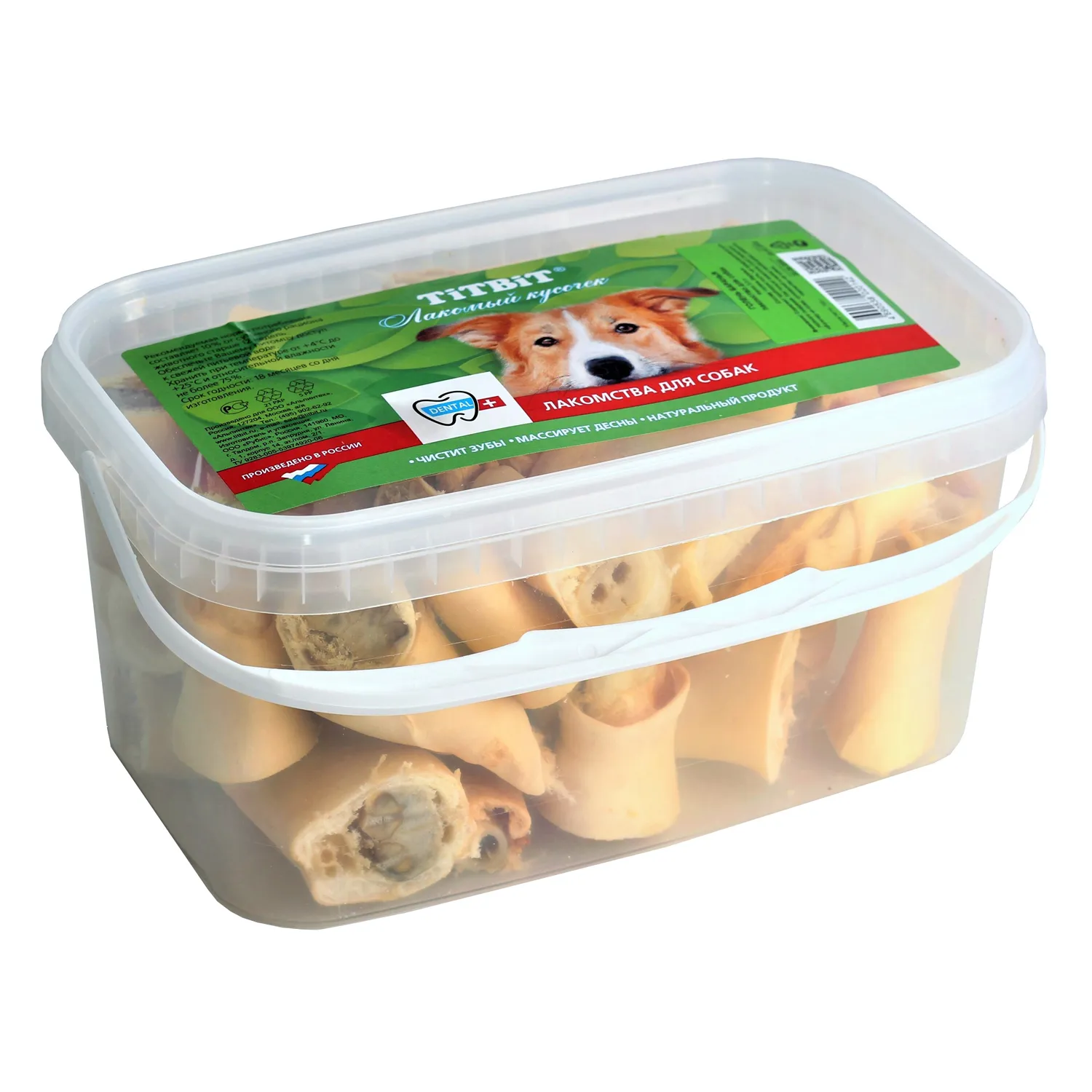 Лакомство TiTBiT Голень баранья для собак - банка пласт. 3.3 л 700 г