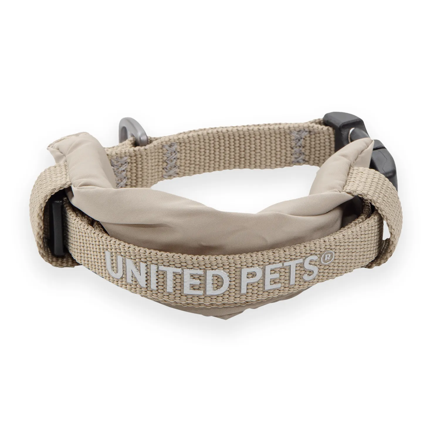 Ошейник United Pets с мягкой подкладкой для собак Citylife S 15 x 30-40 см бежевый