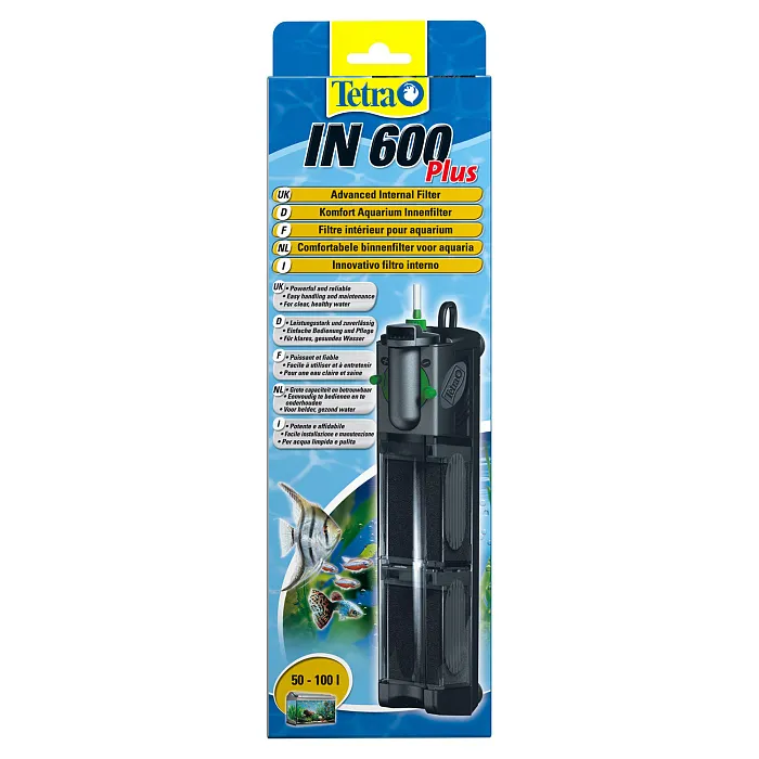 Tetra IN 600 Plus внутренний фильтр для аквариумов до 100 л