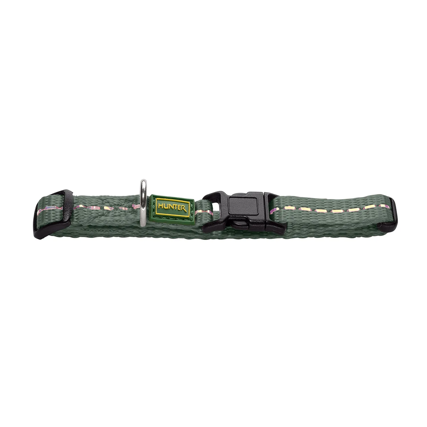 Hunter ошейник для собак Tripoli Vario Basic M (30-45 см), нейлон оливковый, светоотражающий
