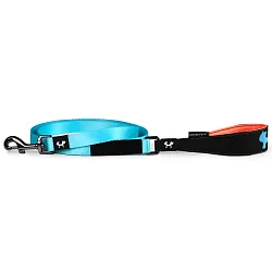 Поводок United Pets для собак Complete me 120 см, 25 мм, голубой с оранжевым Поводок United Pets для собак Complete me 120 см, 25 мм, голубой с оранжевым