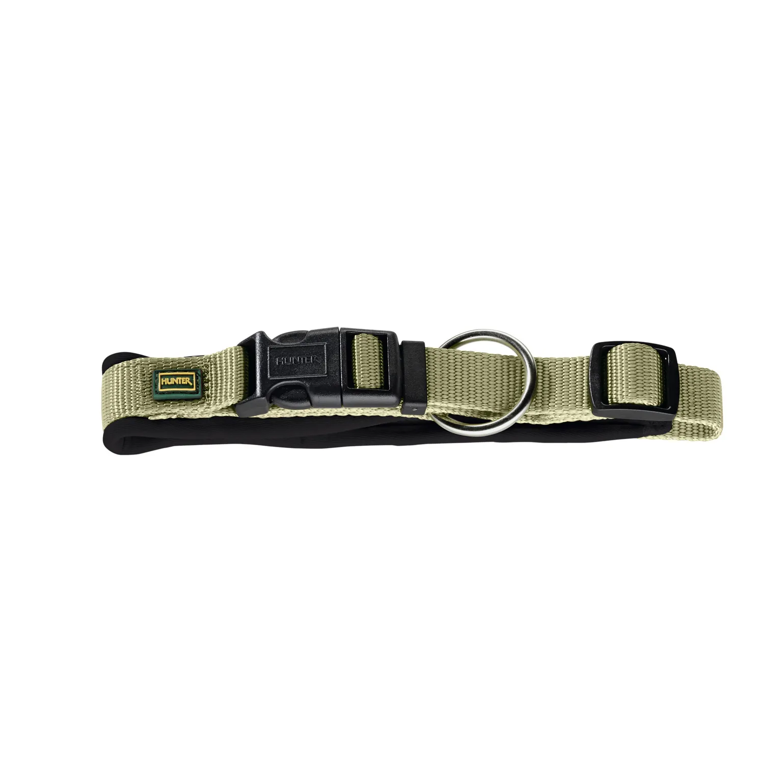 Hunter ошейник для собак Neoprene VP 55-60 см/L-XL, нейлон/неопрен, оливково-черный СКИДКА 50%