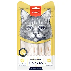 Wanpy Cat Лакомство для кошек "нежное пюре" из курицы 25 шт х14 г