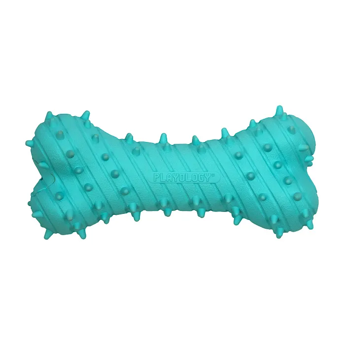 Playology дентальная жевательная косточка PUPPY TEETHING BONE для щенков 4-8 месяцев с ароматом арахиса, цвет голубой СКИДКА 50%