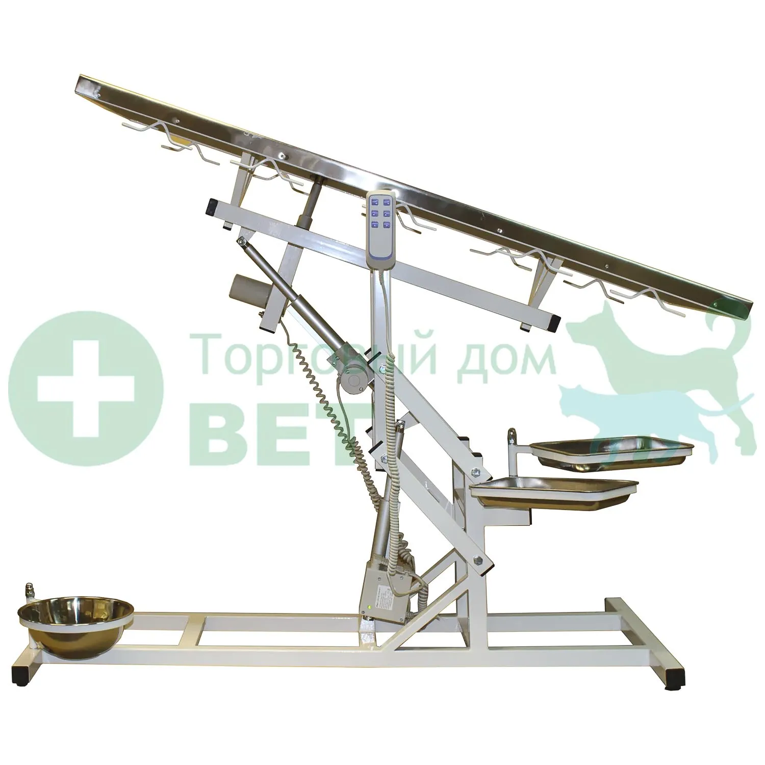 ТД ВЕТ Стол ветеринарный универсальный СВУ-30 с тремя электроприводами 1500х700х(900-1150h) мм (белый каркас)