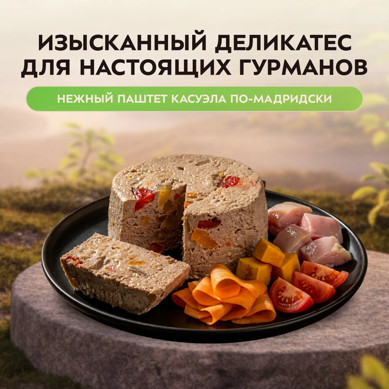 Влажный корм Мнямс Деликатес Паштет из кролика с овощами для собак всех пород "Касуэла по-мадридски" 200 г