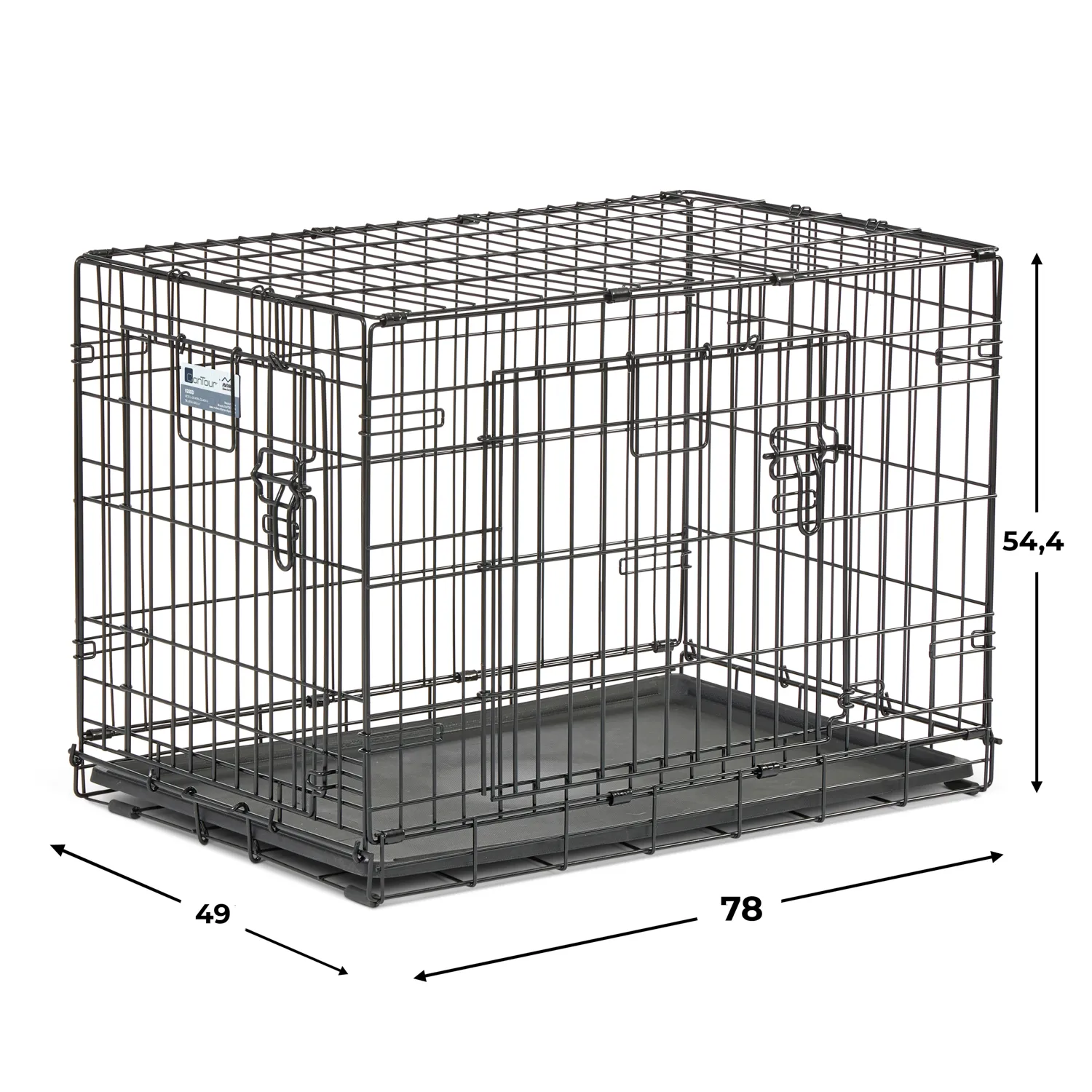 Клетка MidWest Contour для собак 78х49х54,5h см, 2 двери