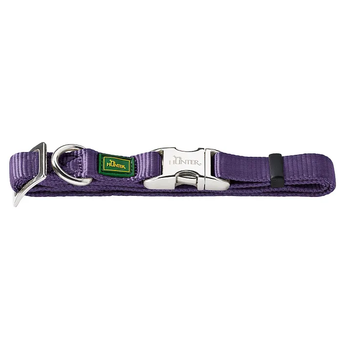 Hunter ошейник для собак ALU-Strong M (40-55 см) нейлон с металлической застежкой фиолетовый