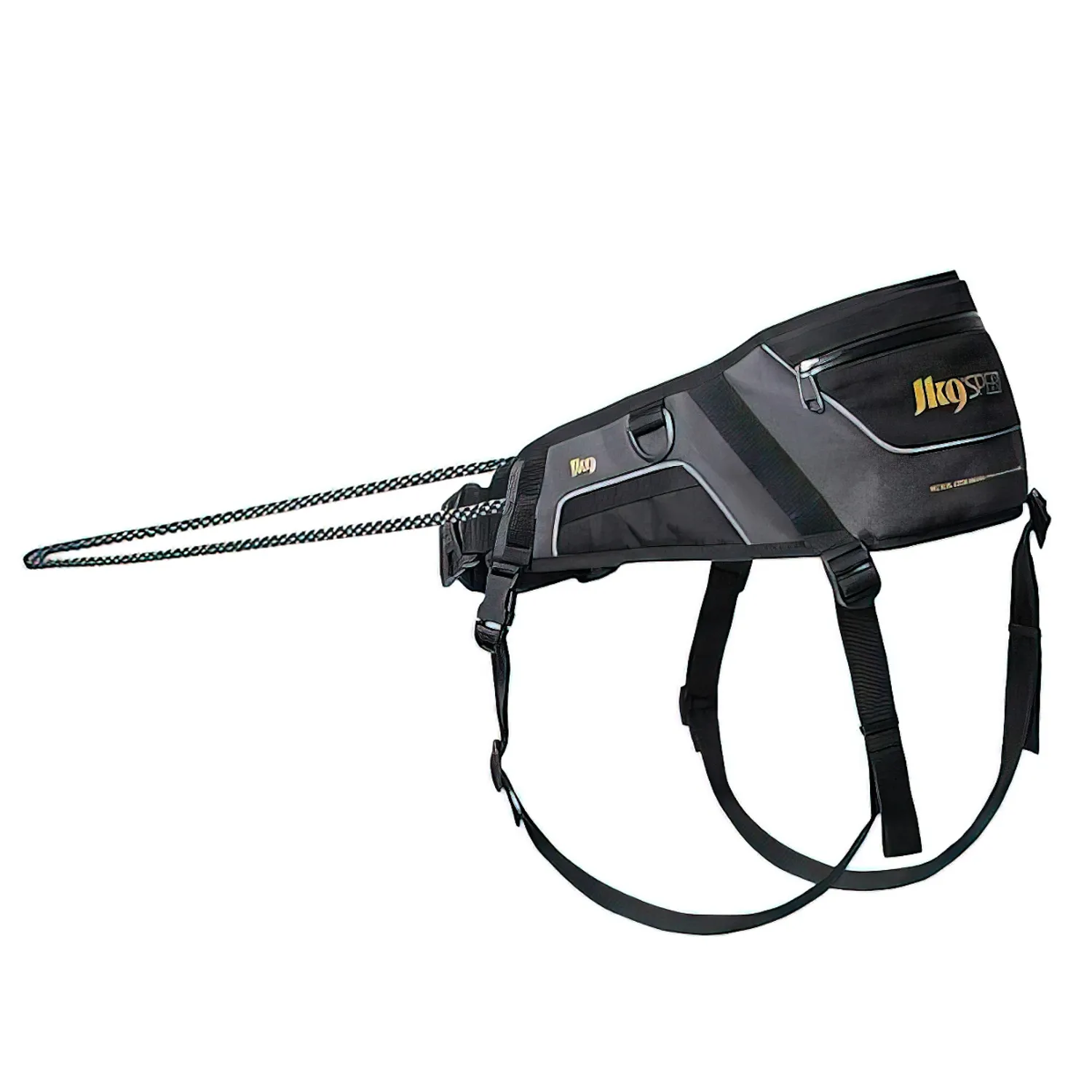 JULIUS-K9 поясная сумка с поводком серая с черным СКИДКА 50%