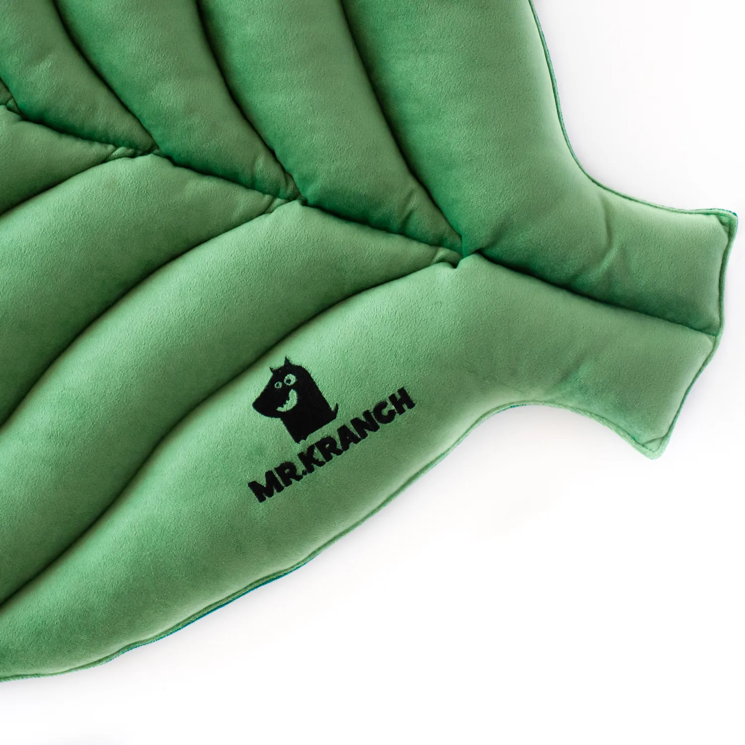 Лежанка Mr.Kranch для собак Листочек большая двусторонняя размер 120х73х6см зеленая