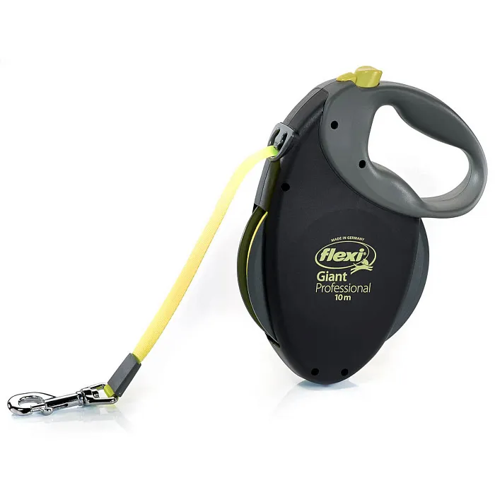 flexi рулетка Giant Neon XL (от 50 кг) лента 8 м, светоотражающая, желтый неон