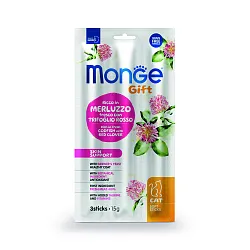 Лакомство Monge Gift Skin support для кошек "Мягкие палочки" со свежей треской и красным клевером для здоровой кожи 15 г Лакомство Monge Gift Skin support для кошек "Мягкие палочки" со свежей треской и красным клевером для здоровой кожи 15 г