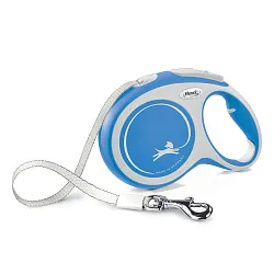 flexi рулетка NEW LINE Comfort L (до 50 кг) лента 8 м серый/синий