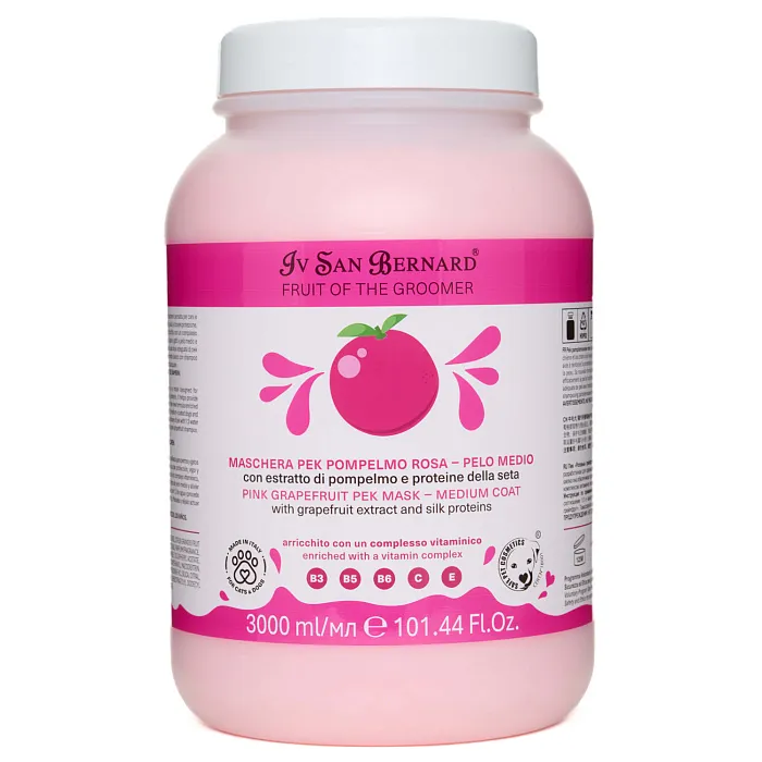 ISB Fruit of the Groomer Pink Grapefruit маска восстанавливающая для шерсти средней длины с протеинами шелка 3000 мл