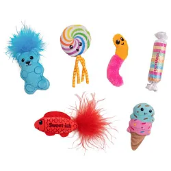 Игрушка Catstages Dental для кошек "Вкусняшки" с кошачьей мятой, 6 шт в комплекте